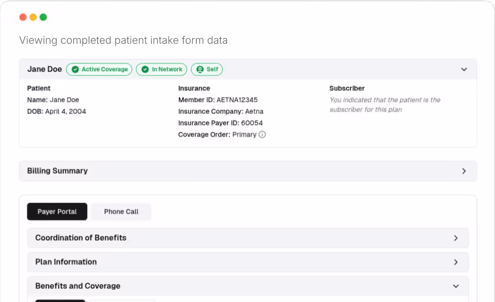 Fuse patient intake automation step 1